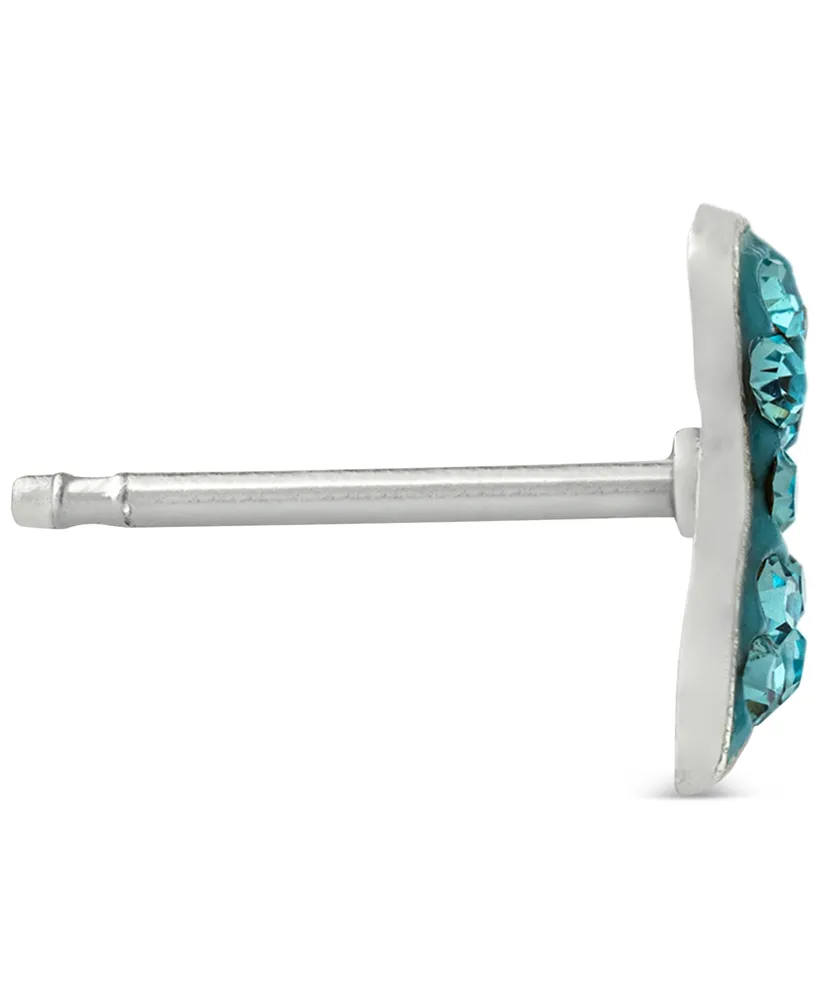Giani Bernini Crystal Mermaid Tail Stud Earrings in Sterling Silver, Created for Macy's