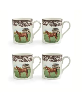 Spode Thoroughbred Horse Mug, Set of 4