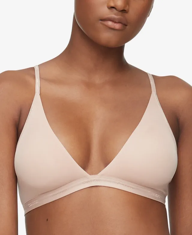 Calvin Klein Invisibles Comfort Lightly Lined Retro Bralette Qf4783 In Bare  (nude )