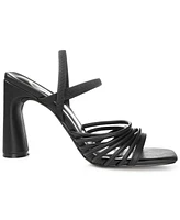 Journee Collection Women's Hera Strappy Block Heel Dress Sandals