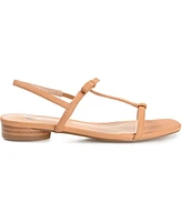 Journee Collection Women's Zaidda T Strap Flat Sandals