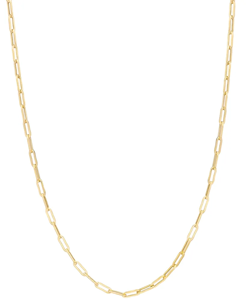 Paperclip Link 20" Chain Necklace in 14k Gold