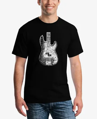 Men's Word Art Bass Guitar T-shirt