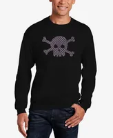 Men's Word Art Xoxo Skull Crewneck Sweatshirt