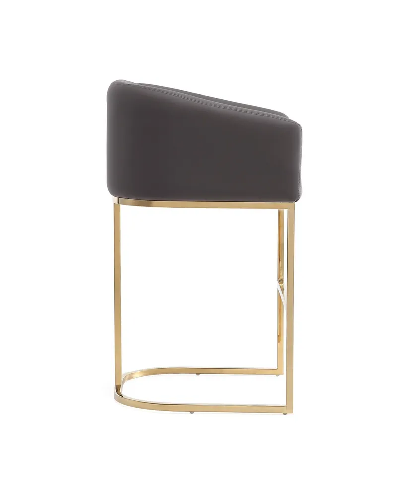 Louvre Counter Stool - Gray, Titanium Gold