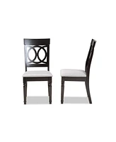 Lucie Modern and Contemporary Wood Dining Chair Set, 2 Piece