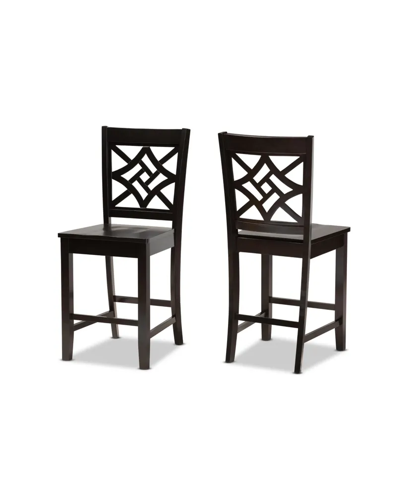 Nicolette Modern and Contemporary Transitional Wood Counter Stool Set