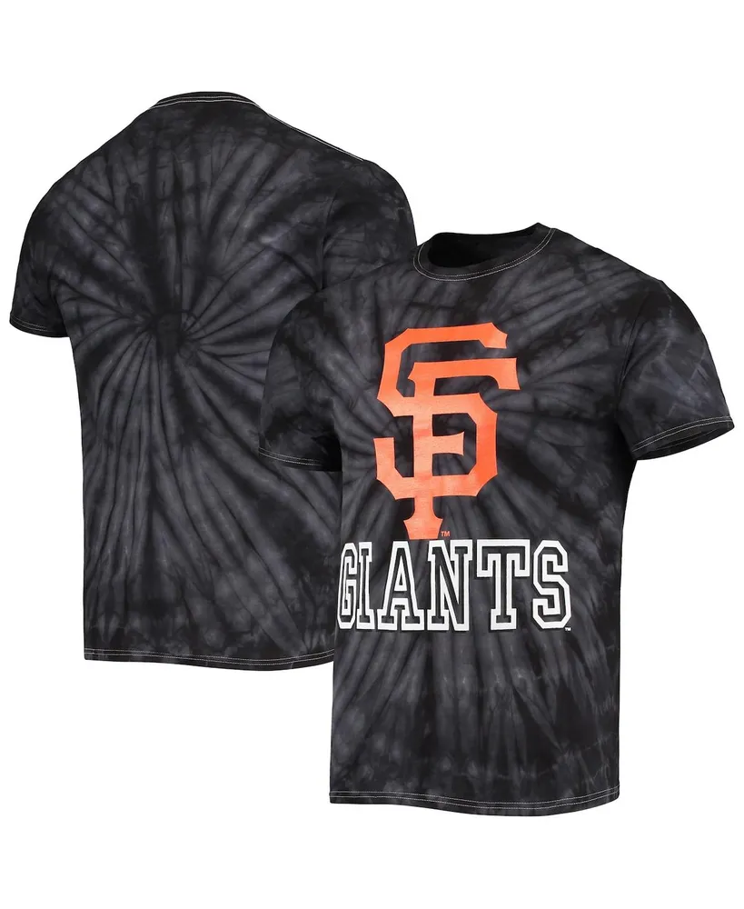 Men's Stitches Black San Francisco Giants Spider Tie-Dye T-Shirt Size: Medium