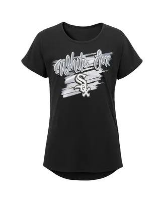 Big Girls Black Chicago White Sox Dream Scoop-Neck T-shirt