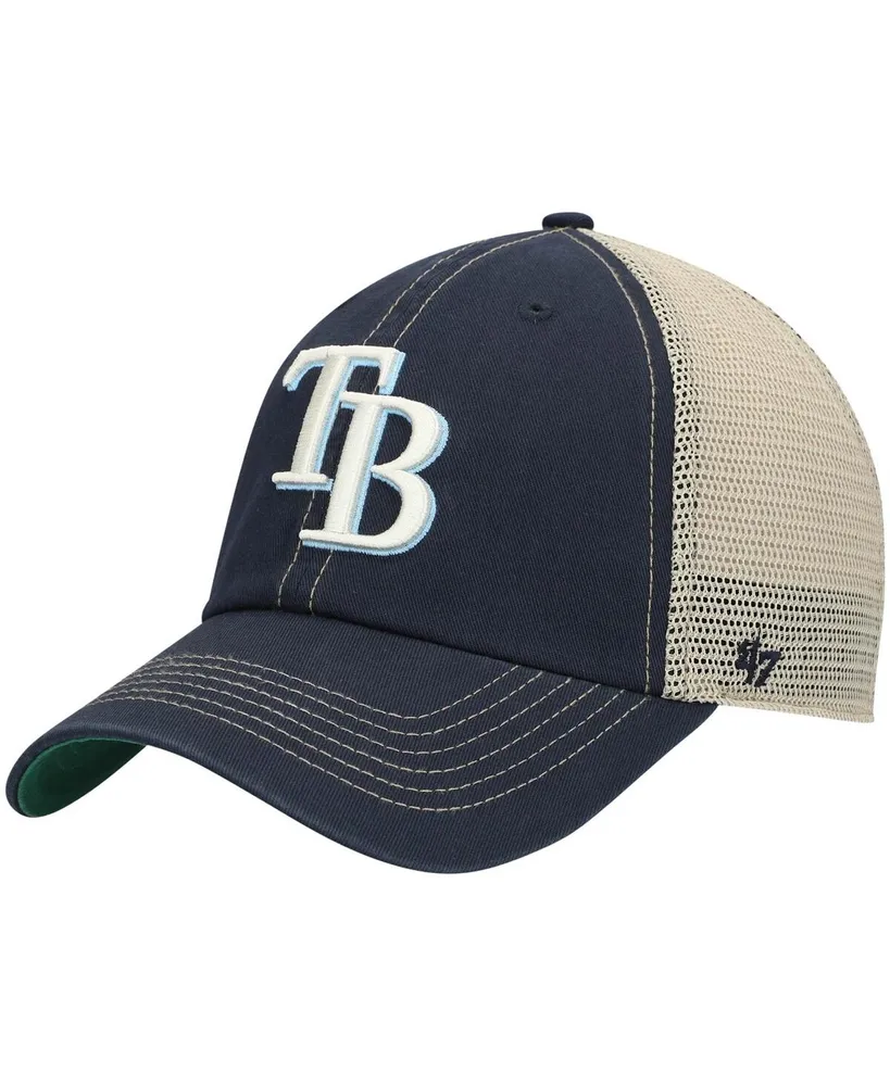 Men's '47 Brand Navy Tampa Bay Rays Trawler Clean Up Trucker Snapback Hat