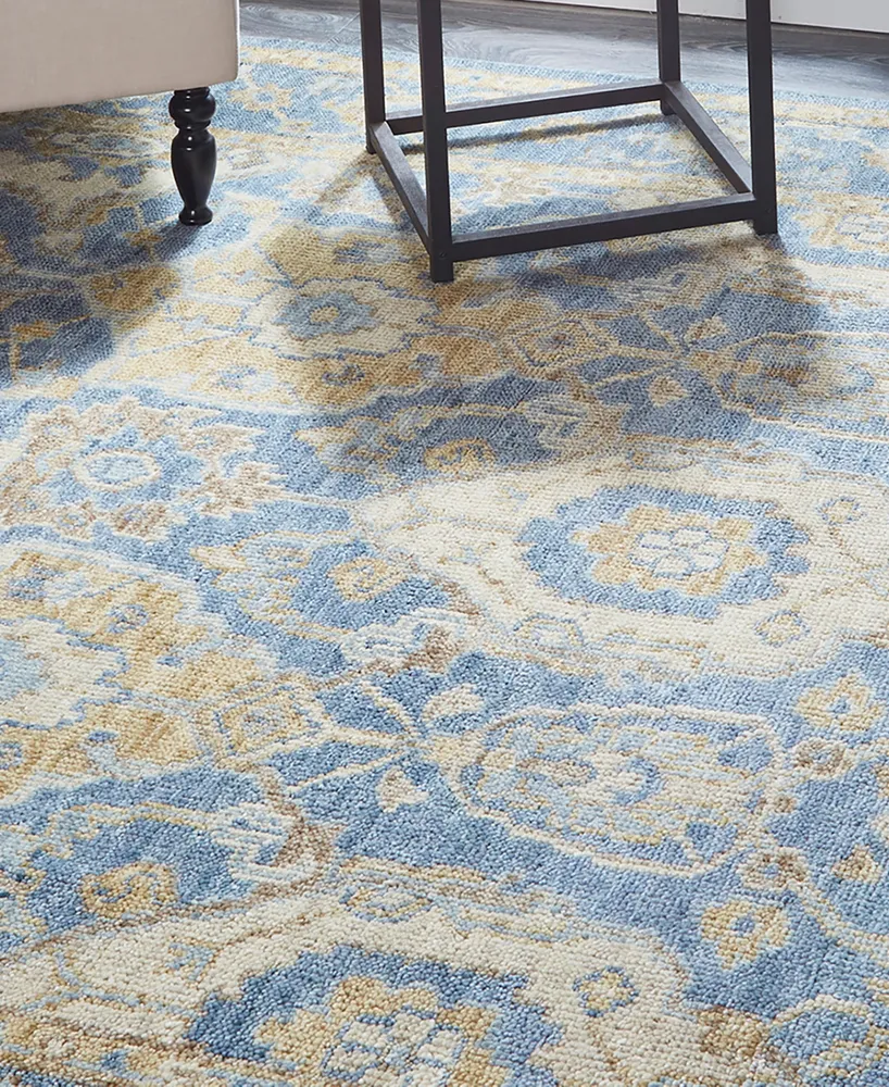 Feizy Carrington R6502 2' x 3' Area Rug - Blue, Gold