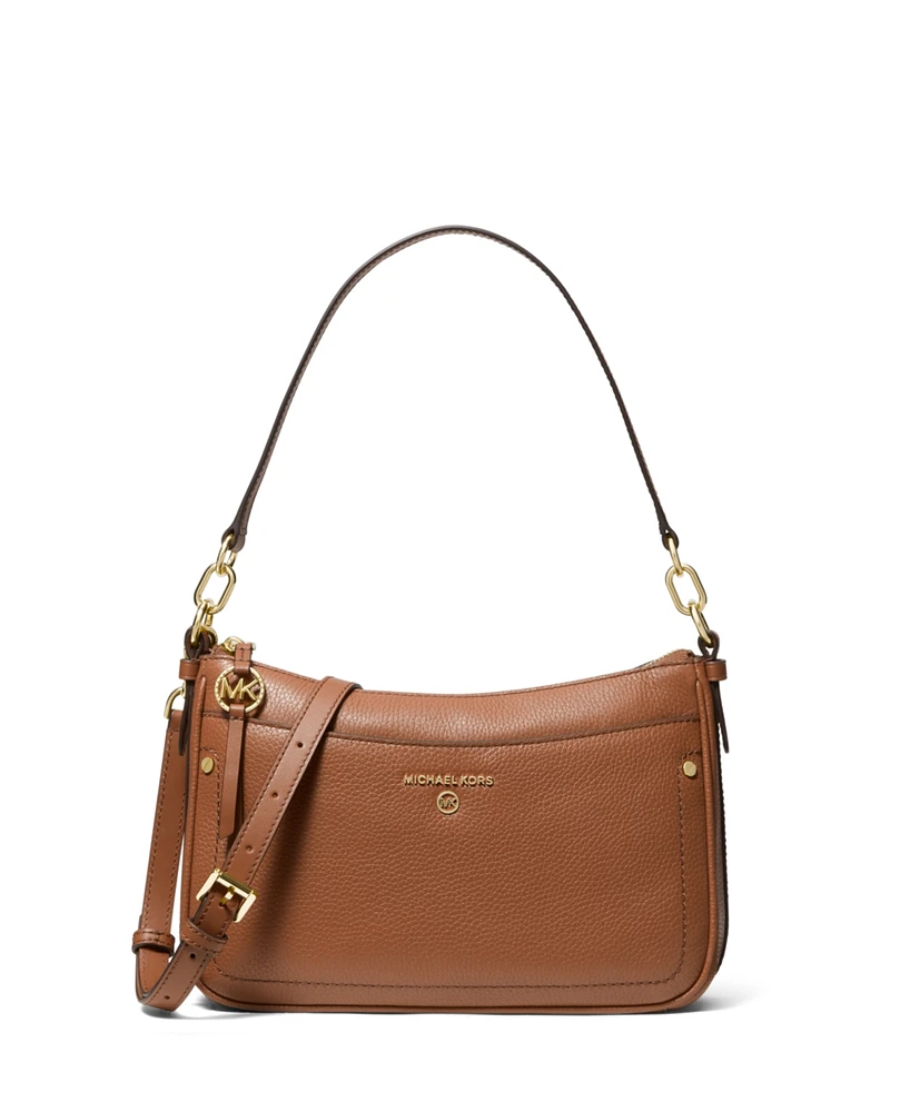 Michael Kors Women's Jet Set Charm Top Zip Leather Convertible Crossbody Shoulder Bag