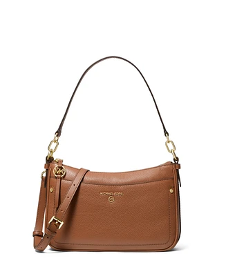 Michael Kors Women's Jet Set Charm Top Zip Leather Convertible Crossbody Shoulder Bag
