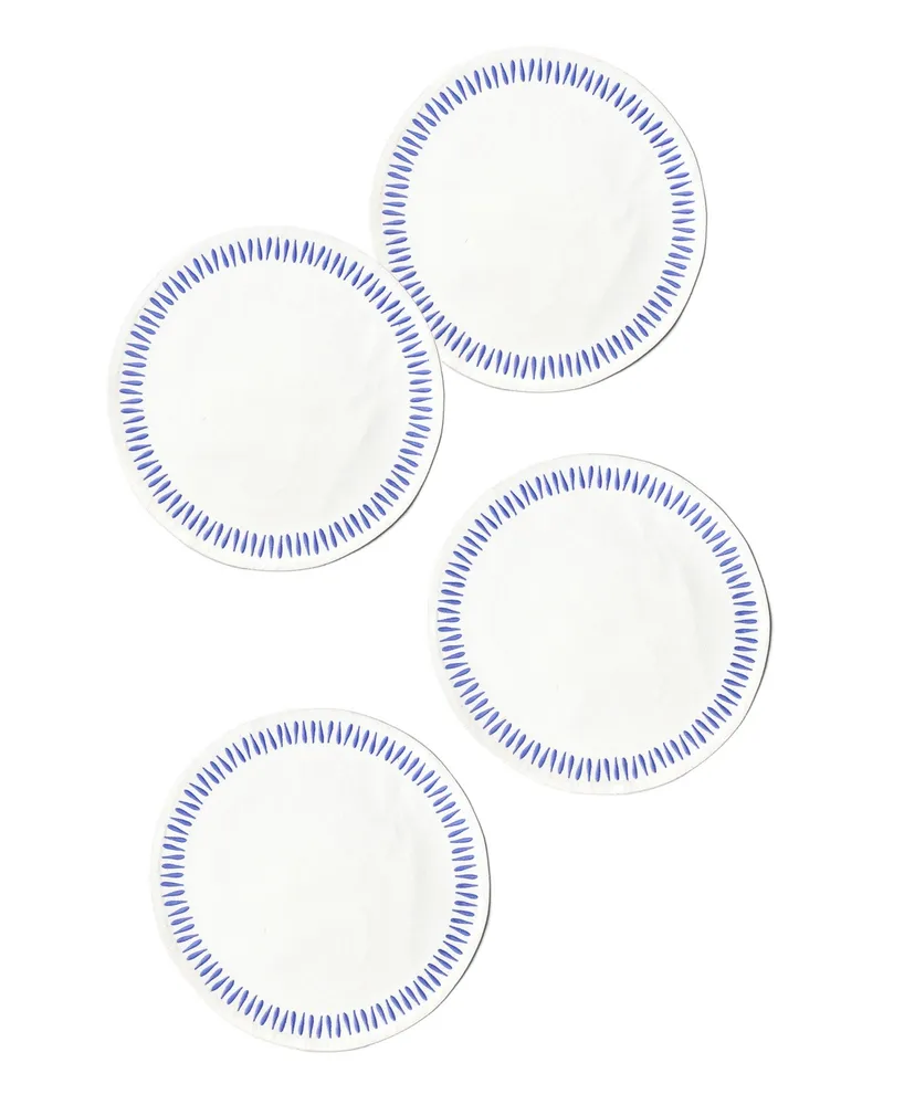 Coton Colors Iris Blue Drop Round Placemat, Set of 4