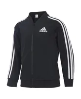 adidas Big Girls Zip Front Tricot Bomber Jacket