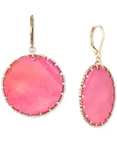 lonna & lilly Gold-Tone Mother-of-Pearl Disc Drop Earrings