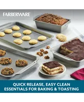 Farberware Nonstick Bakeware Set with On-the-Go Cake Pan and Lid, 5-Piece