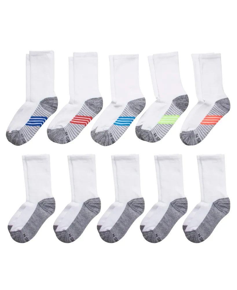 Big Boys Ultimate Crew Socks, Pack of 10