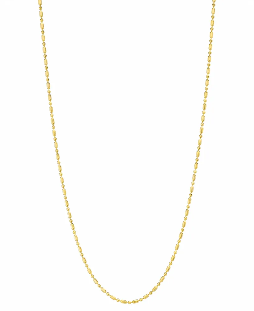 14k Gold Necklace, 18" Dot Dash Chain (1mm)