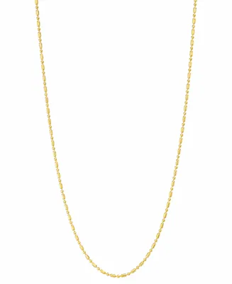 14k Gold Necklace, 18" Dot Dash Chain (1mm)