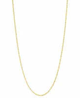 14k Gold Necklace, 18" Dot Dash Chain (1mm)