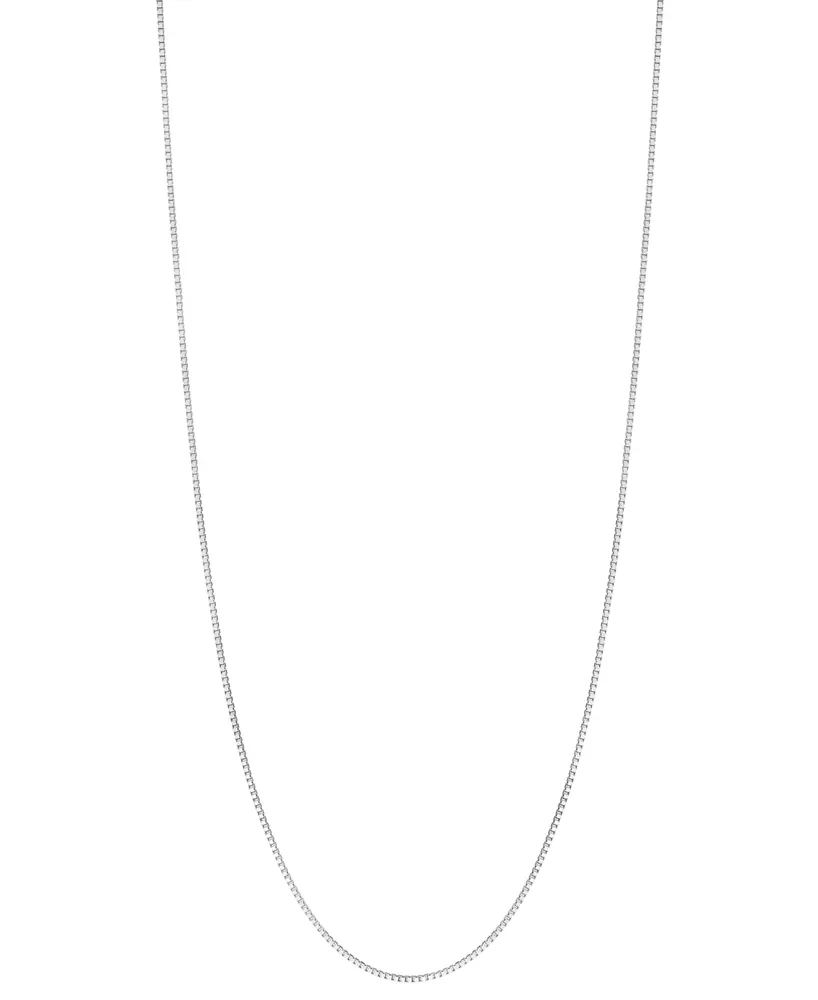 14k Gold Necklace Adjustable 16-20" Box Chain (5/8mm) (Also White and Rose Gold)