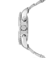 Abingdon Co. Women's Jackie Chronograph Multifunctional Silver-Tone Stainless Steel Bracelet Watch 41-1/2mm