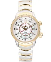 Abingdon Co. Women's Elise Tri-Time Two-Tone Stainless Steel Bracelet Watch 33mm - Tahitian Two