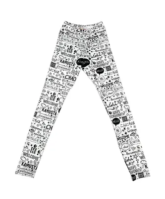 Mixed Up Clothing Little Girls Hello Graphic Leggings