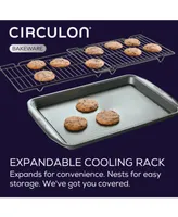 Circulon Bakeware 10" x 15" Baking Sheet Pan & Expandable Cooling Rack 3-Pc. Set