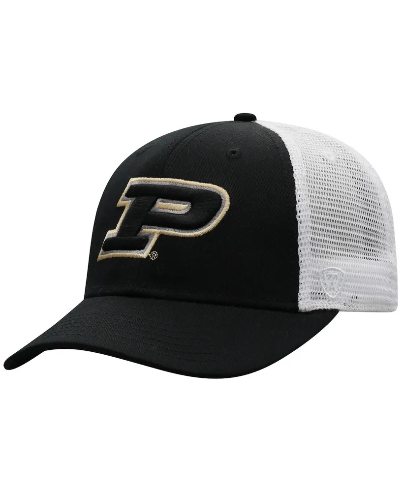 Men's Top of the World Black, White Purdue Boilermakers Trucker Snapback Hat