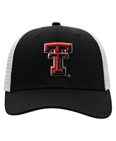 Men's Top of the World Black, White Texas Tech Red Raiders Trucker Snapback Hat