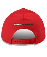 Men's New Era Scarlet, Black Kyle Larson Double Whammy 9Fifty Snapback Adjustable Hat