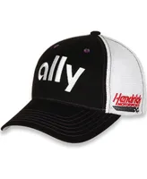 Men's Hendrick Motorsports Team Collection Black, White Alex Bowman Ally Sponsor Adjustable Trucker Hat