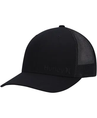 Men's Hurley Black Logo Corp Staple Trucker Snapback Hat