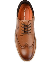 Thomas & Vine Men's Savage Embossed Wingtip Derby Dress Shoes