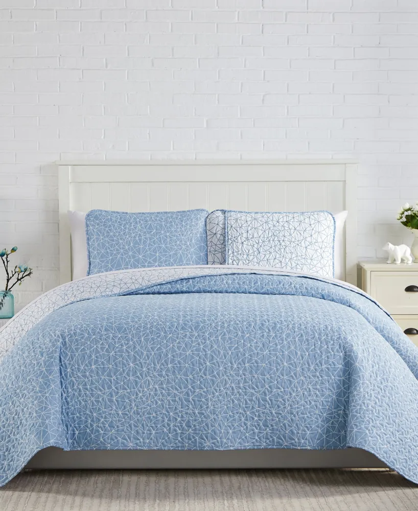 Southshore Fine Linens Geometric Maze 3-Pc. Quilt Set