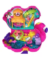 Polly Pocket Mini Toys, Compact Playset and 2 Dolls, Flamingo Party