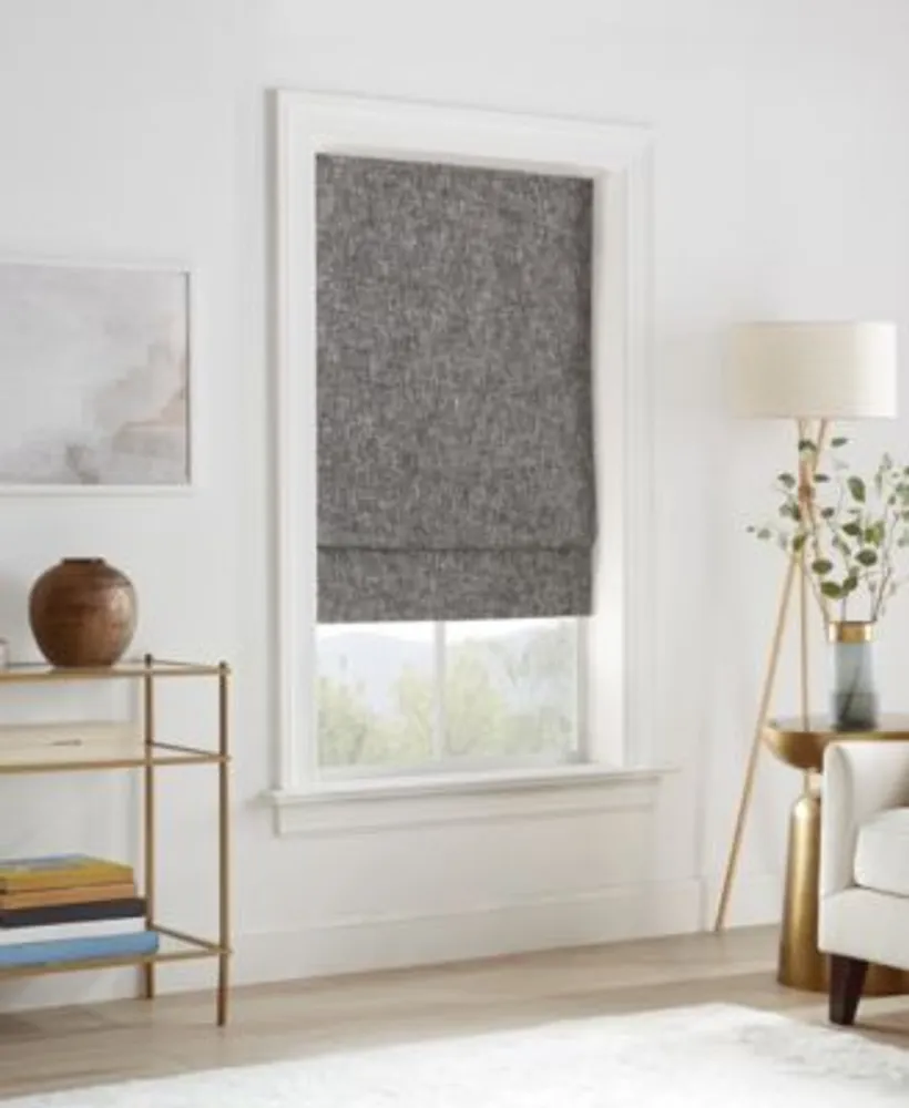 Eclipse Drew Blackout Textured Solid Cordless Roman Shades