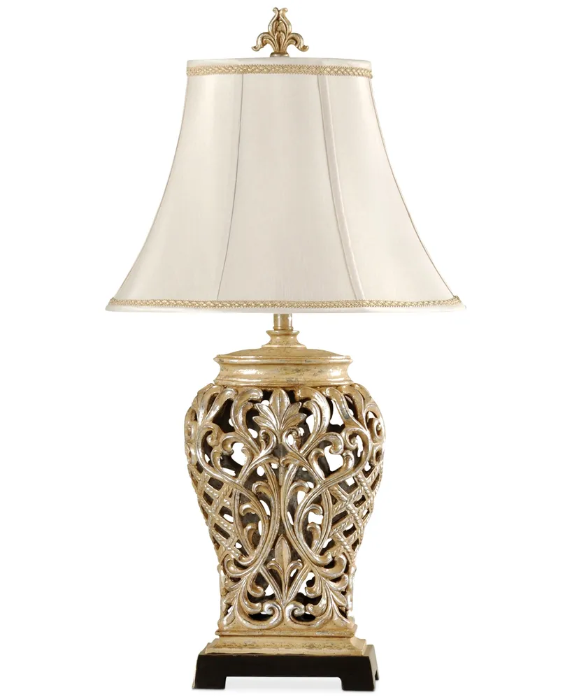 StyleCraft Open-Lace Scroll Table Lamp, Created for Macy's