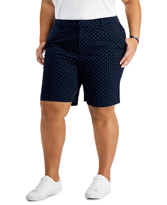 Tommy Hilfiger Plus Size Hollywood Dot-Print Shorts