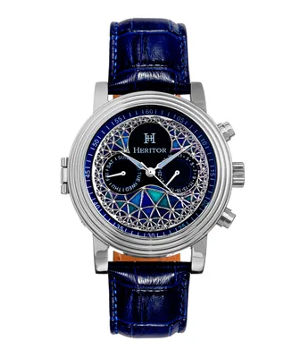 Heritor Automatic Men's Legacy Leather-Band Watch w/Day/Date