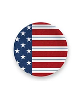 TarHong Melamine Stars Stripes Salad Plates, Set of 4