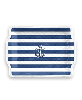 TarHong Melamine Nautical Anchor Handled Tray