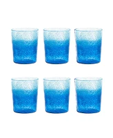 TarHong Oceanic Ombre Double Old Fashion Premium Acrylic Glasses, Set of 6