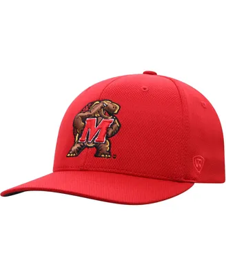 Men's Top of The World Red Maryland Terrapins Reflex Logo Flex Hat