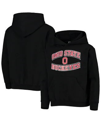 Big Boys Champion Black Ohio State Buckeyes Powerblend Pullover Hoodie