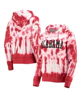 Women's Pressbox Crimson Alabama Crimson Tide Campus Tie-Dye Pullover Hoodie