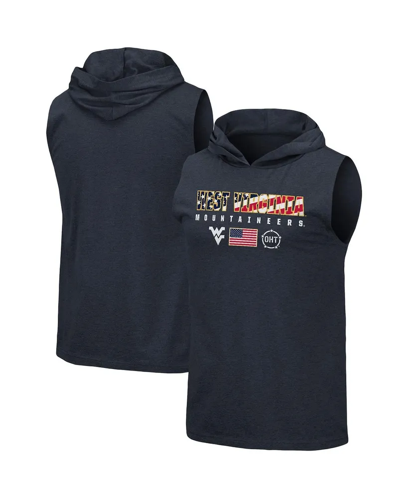 Men's Colosseum Navy West Virginia Mountaineers Oht Military-Inspired Appreciation Americana Hoodie Sleeveless T-shirt