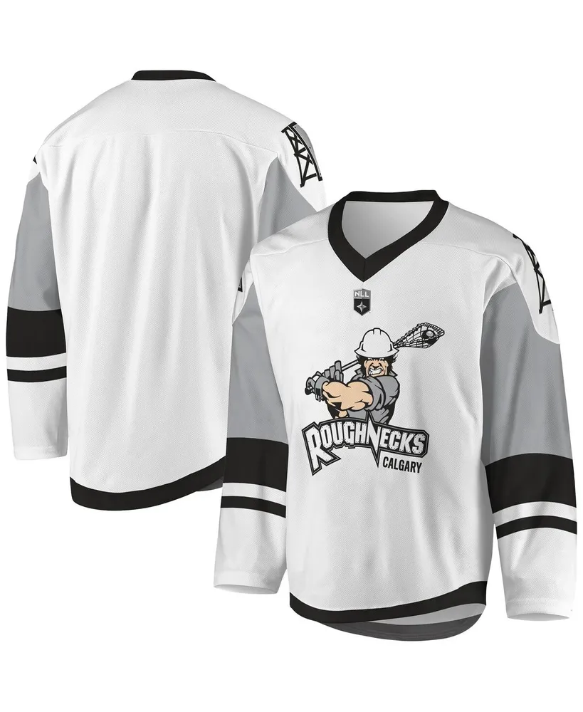 Big Boys White, Gray Calgary Roughnecks Sublimated Replica Jersey